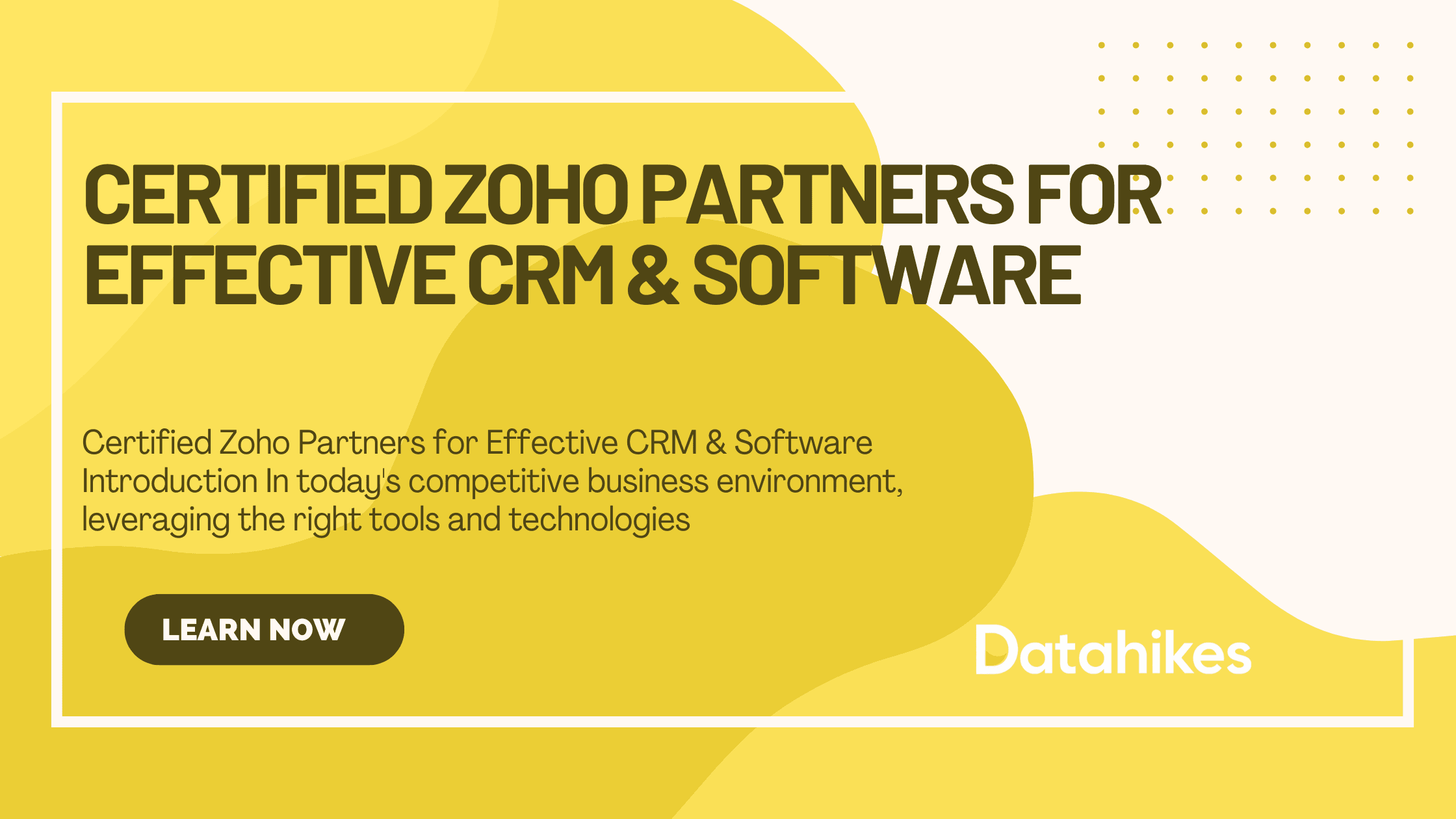 Certified Zoho Partners for Effective CRM & Software Solutions 1 Certified Zoho Partners for Effective CRM & Software