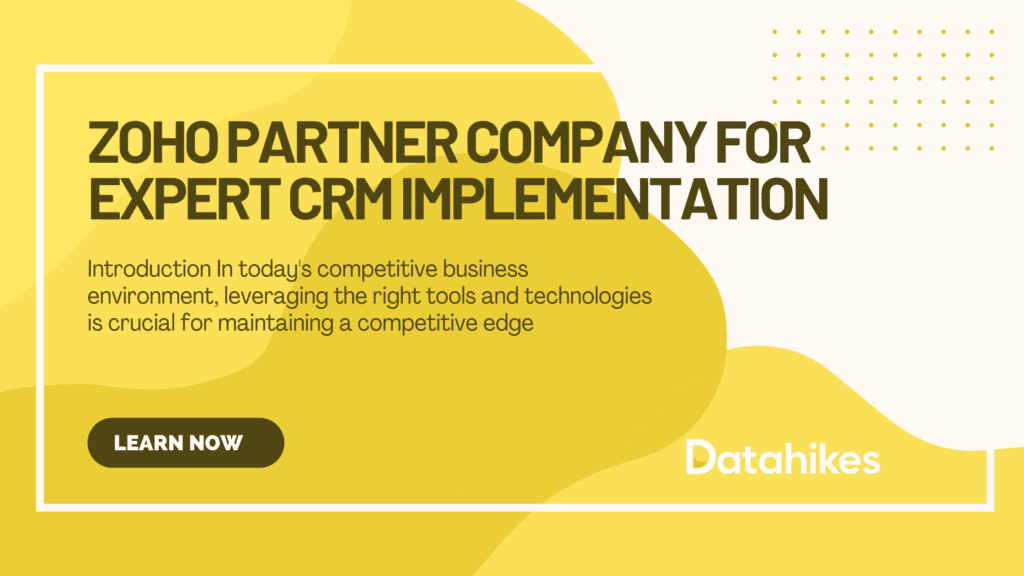 Zoho Partner Company for Expert CRM Implementation