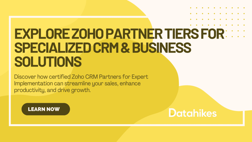 Explore Zoho Partner Tiers for Specialized CRM & Business Solutions