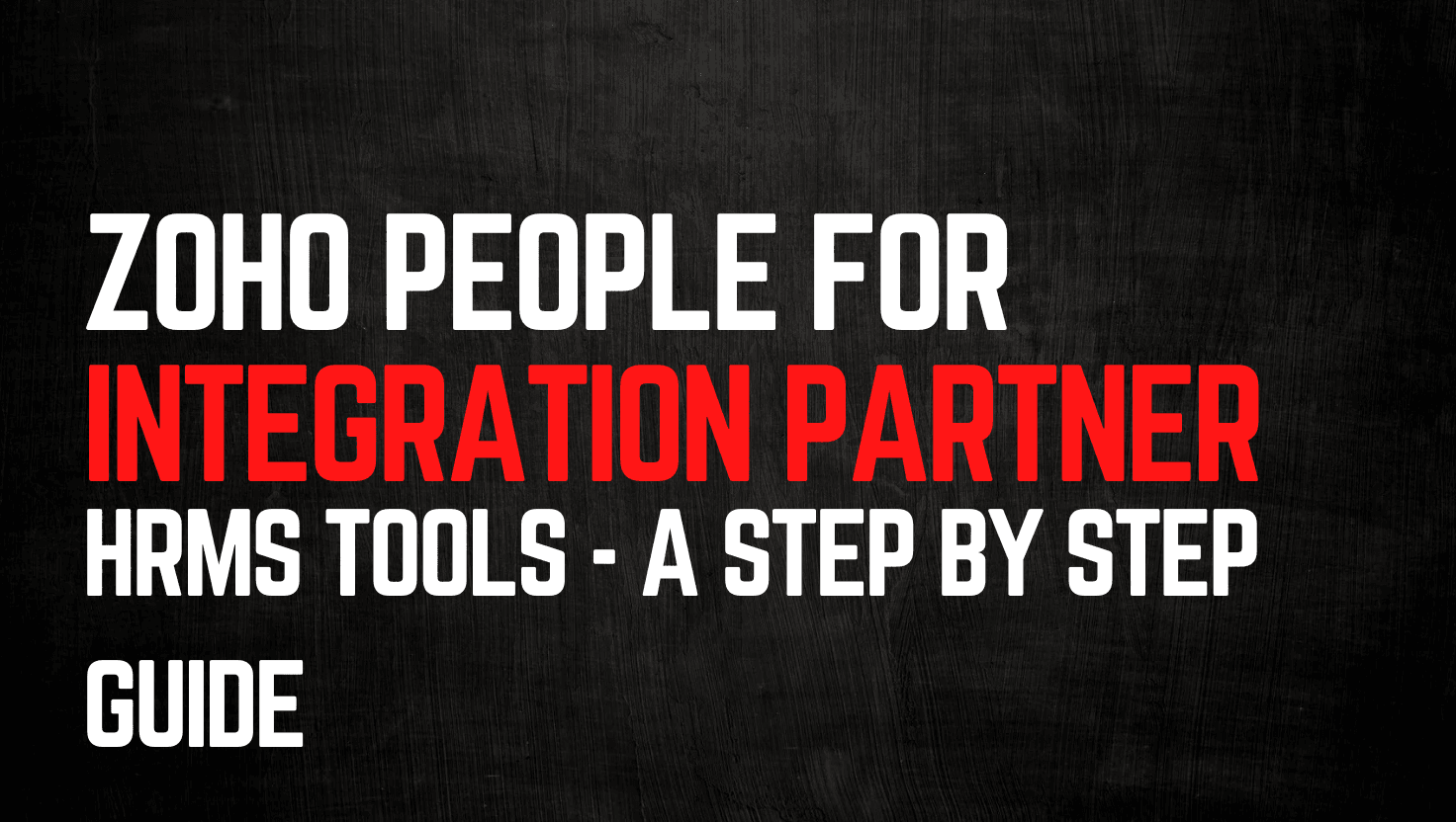 Zoho People integration partner for HRMS