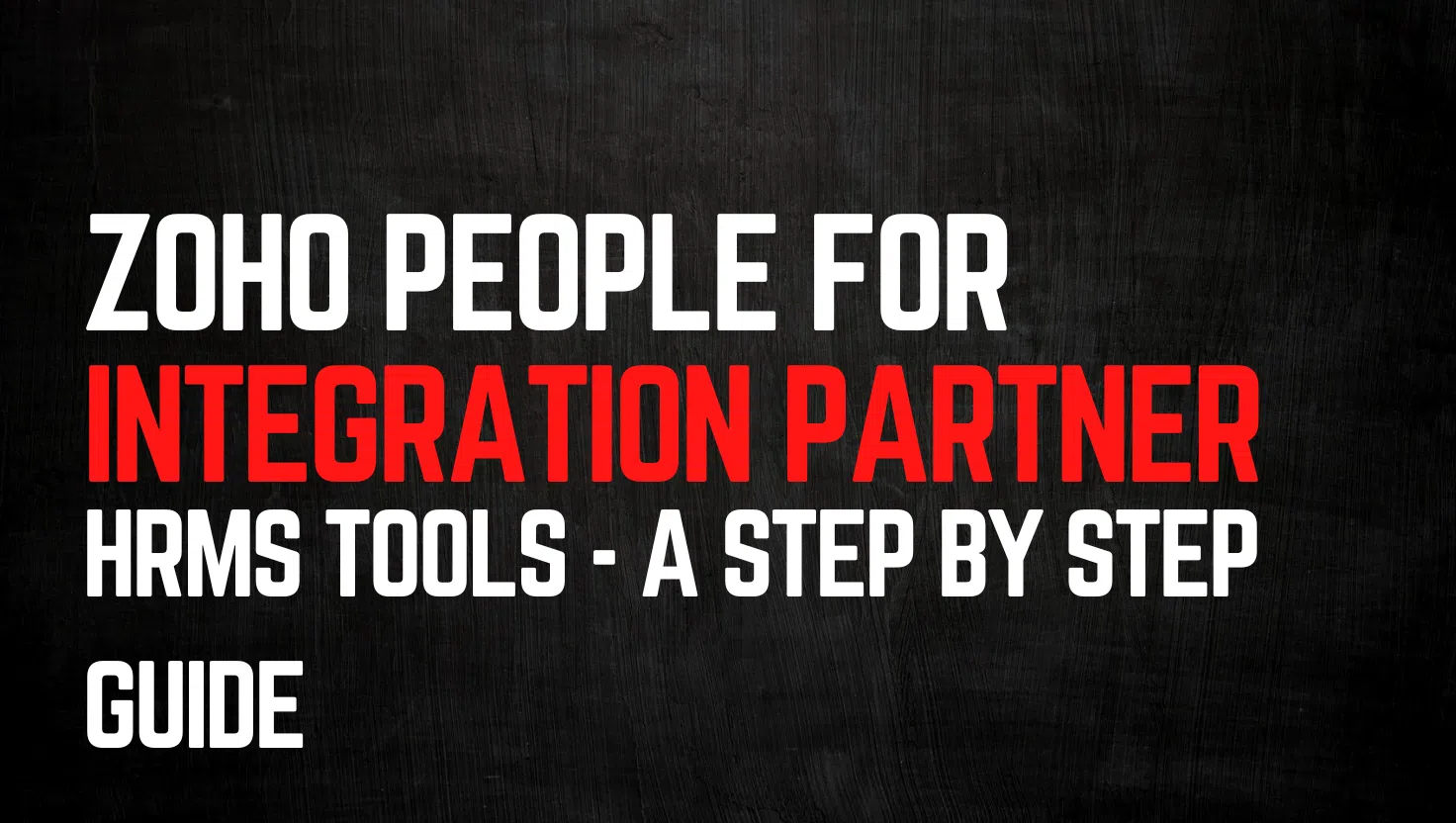 Zoho People integration partner for HRMS
